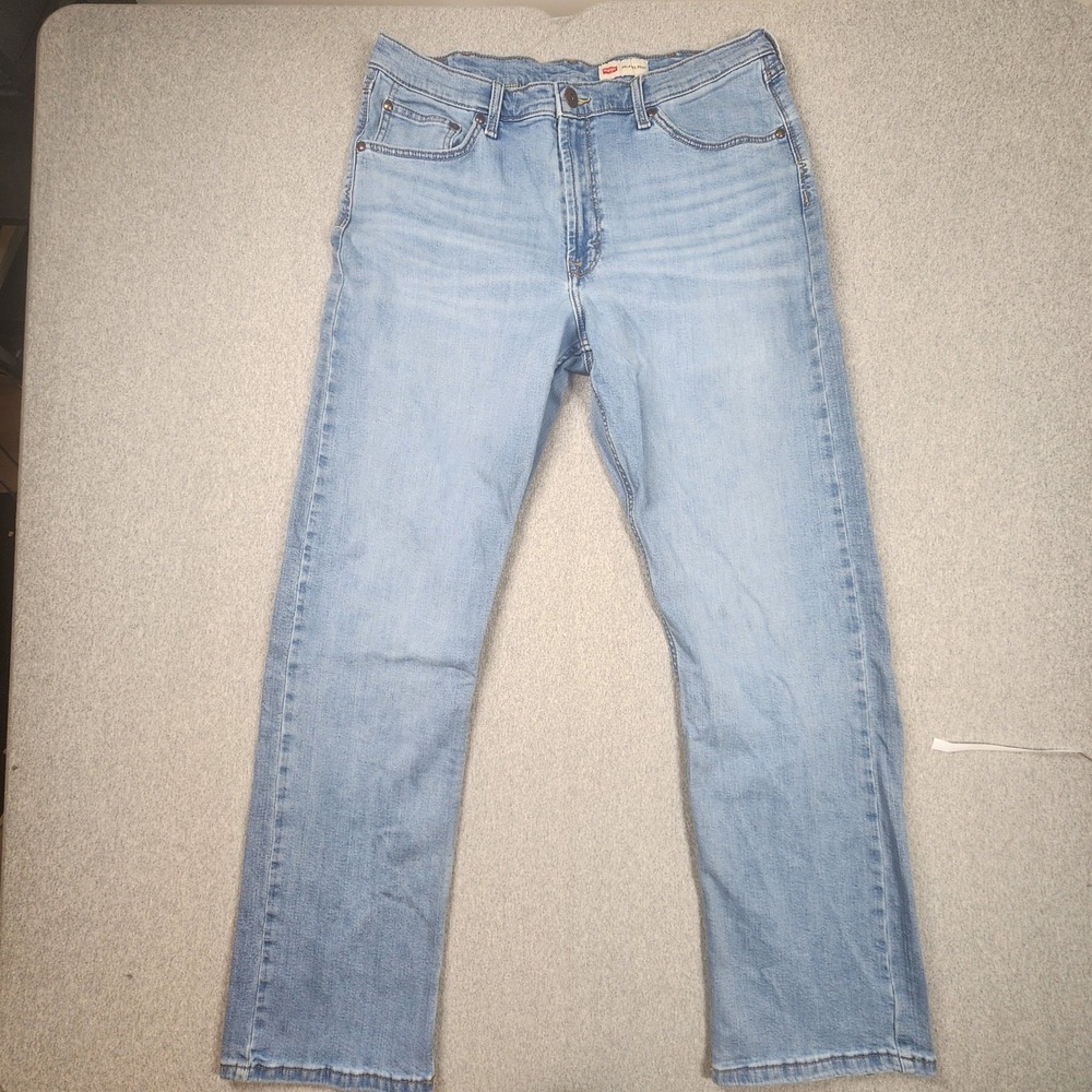 Wrangler Relaxed Boot Jeans Mens 36x34 Light Blue Good Stretch Denim 1098RBWDN